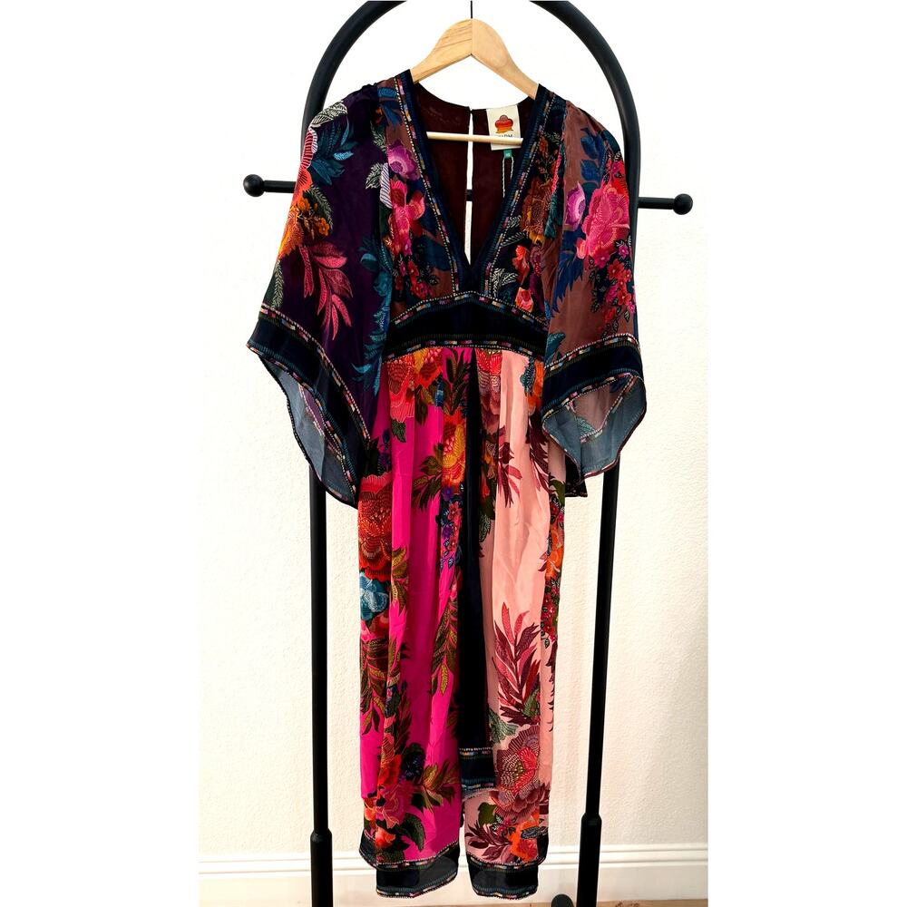 Farm Rio NEW Flower Scarves Maxi Dress, XS